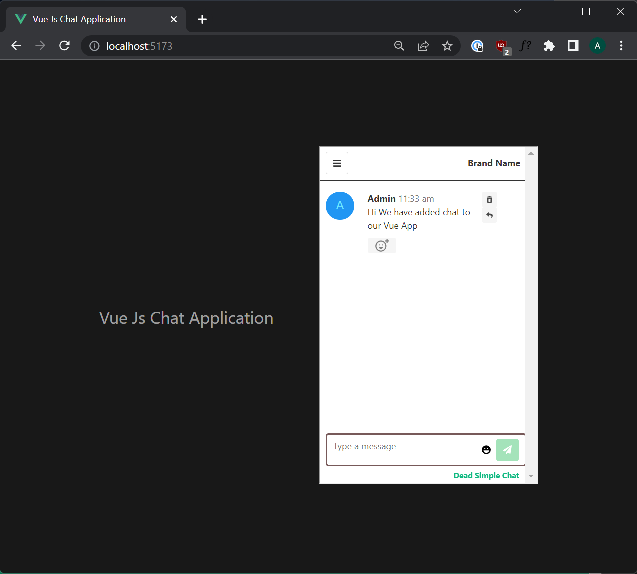 Vue Js Chat Application tutorial